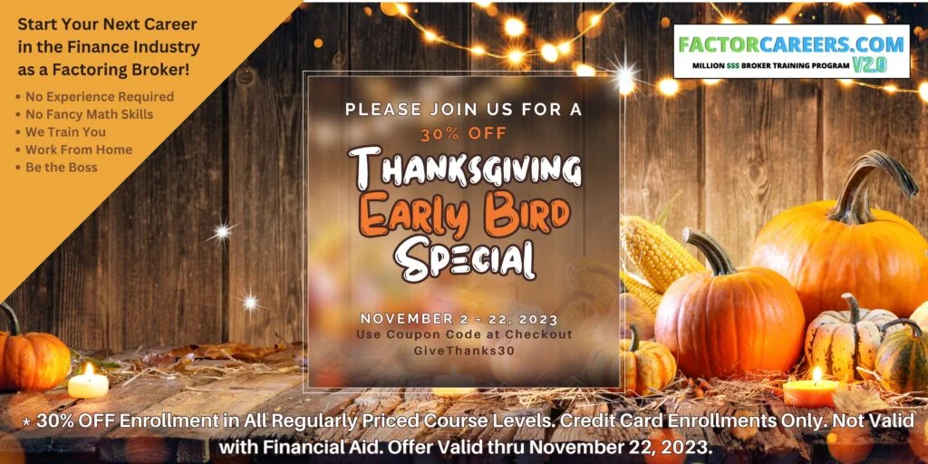 FactorCareers.com Thanksgiving 30% OFF Sale